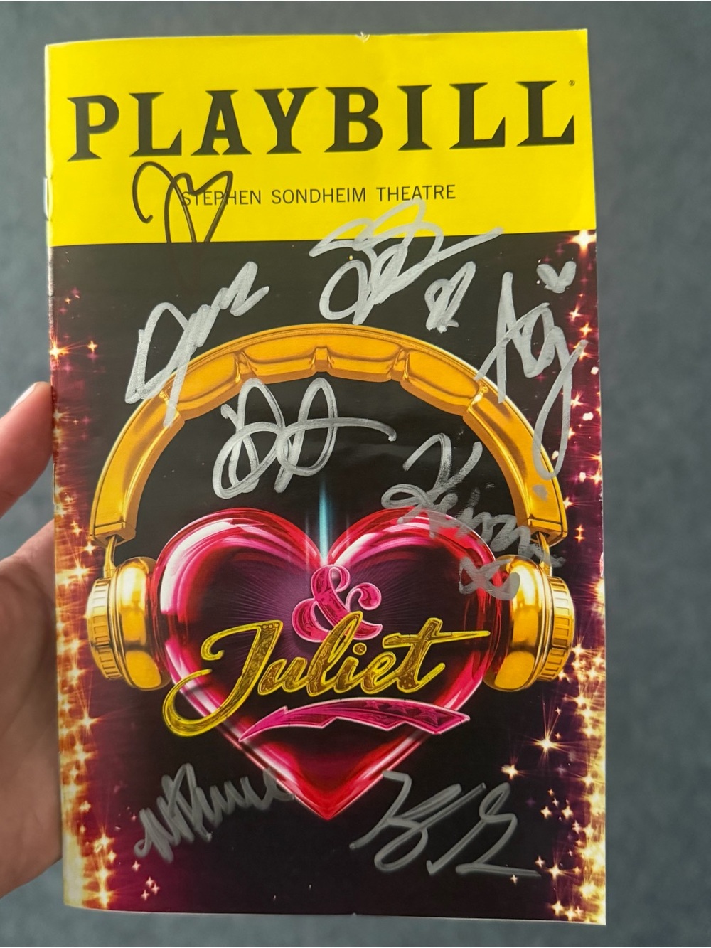 &Juliet Signed Playbill - Kenzie Ziegler, Spencer Sutherland, Anthony Gargiula+